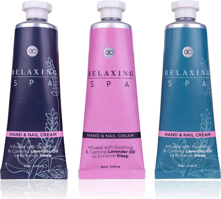 Accentra Hand- & Nagelcreme RELAXING SPA in Tube, 60ml, 3 Motive sortiert, angereichert mit Lavendelöl, Duft: (60 ml)