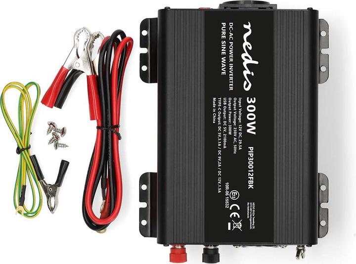 Produktbild Nedis Power Inverter Reine Sinus-Wellen - Eingangsspannung: 12 V DC - Geräteausgangsanschluss: Type