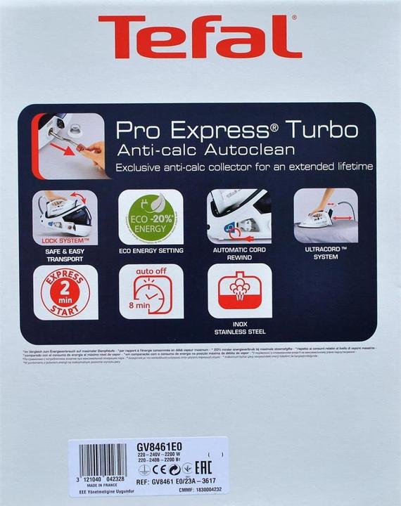 Produktbild Tefal GV8461 Pro Express Turbo Autoclean (2200 W, 260 g/min)