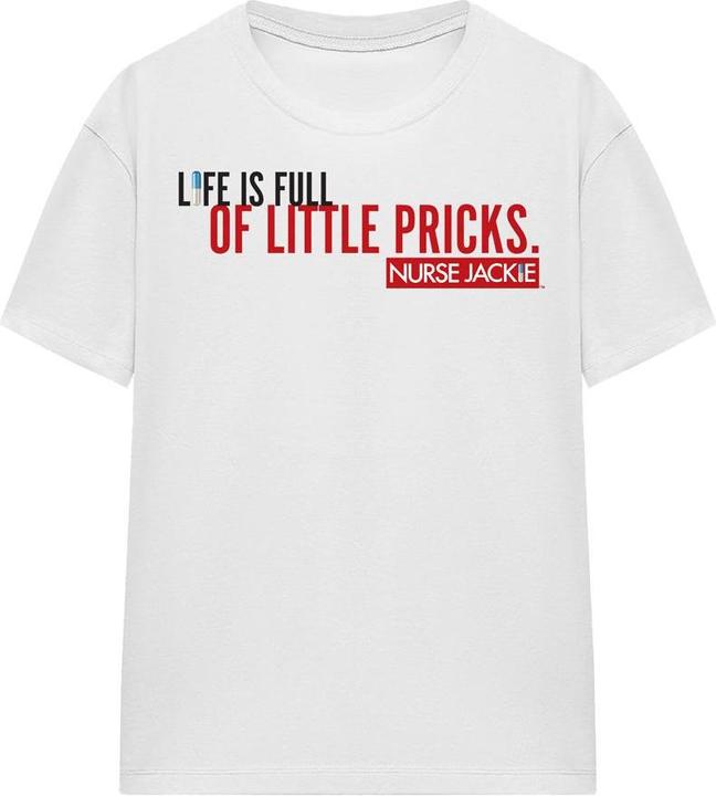 Actual product image Nurse Jackie Unisex Adult Life Is Full T-Shirt (L)