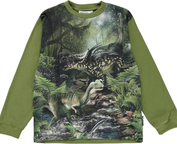 Produktbild Molo Langarmshirt Rube Green Dinos (122)