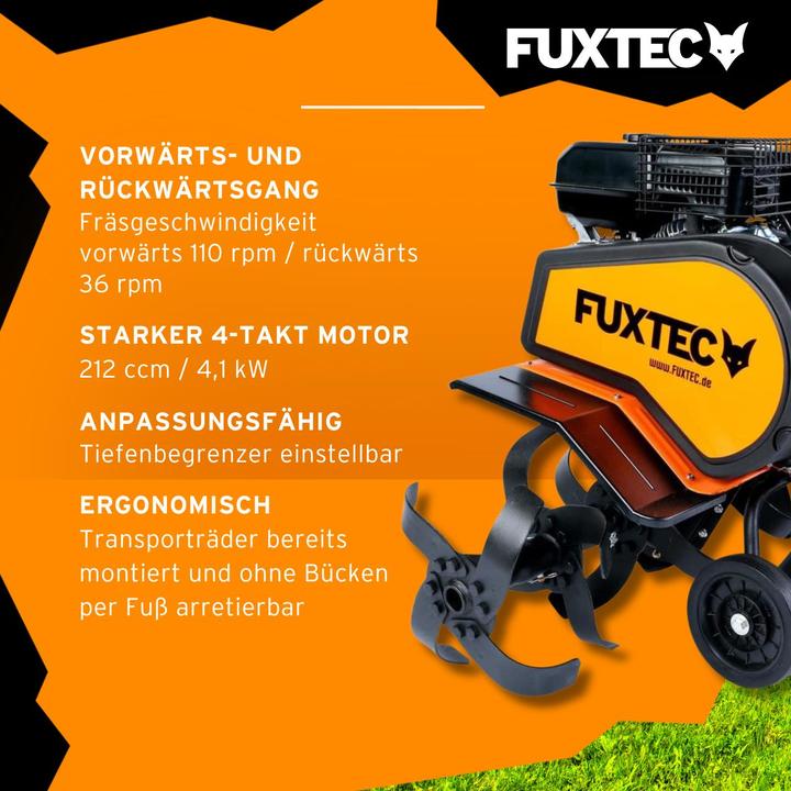 Image du produit Fuxtec FX-AF1212 Fraiseuse de sol Motobineuse de 85 cm de large