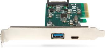 Produktbild Hamlet Usb 3.1 PCI Express Typ C+Typ A Übertragung bis zu 10 Gbps
