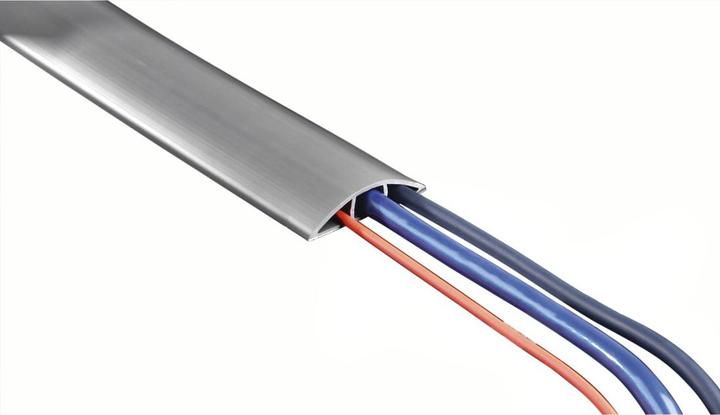 Produktbild Hama Flexibler Kabelkanal, selbstklebend, halbrund, 180 x 6 x 1 cm, PVC, Grau (Kabelkanal, 180 cm)