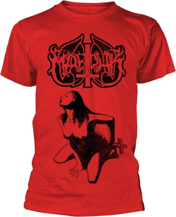 Universal Textiles Marduk ME Jesus Tshirt(RED) L, Red, Large (L)