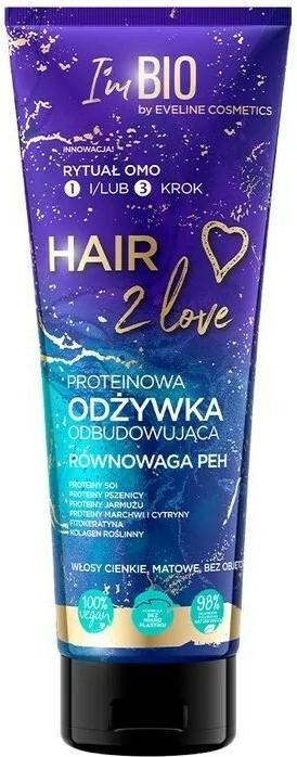 Eveline Hair 2 Love Protein Reconstruction Conditioner für dünnes und plattes Haar 250ml (250 ml)