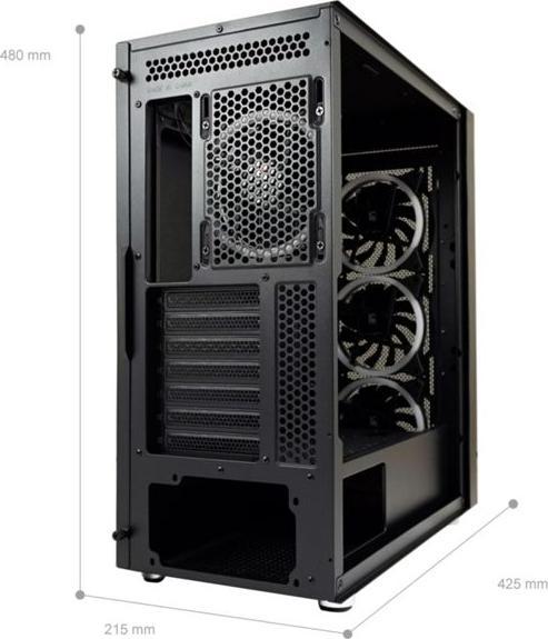Immagine prodotto LC-Power Case Gaming 802B-ON Nero Wandererd X RGB nero al dettaglio (ATX, mATX, Mini-ITX)