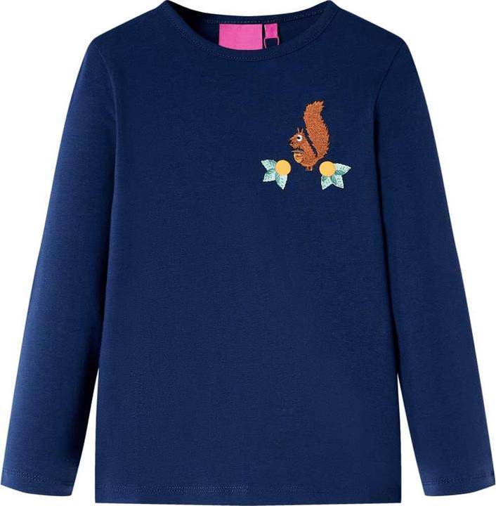 Produktbild VidaXL Kinder-Langarmshirt Marineblau 116,Material: 95 % Baumwolle (116)