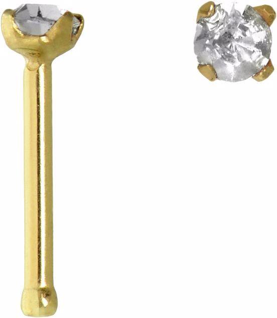 Produktbild Bijouteria Nasenpiercing (Kristall, Gold-Beschichtung (vergoldet), Chirurgenstahl 316L)