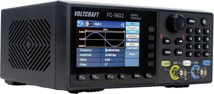 Productafbeelding Voltcraft FG-1602 Functiegenerator op netvoeding 1 µHz - 60MHz 2-kanaals arbitrair