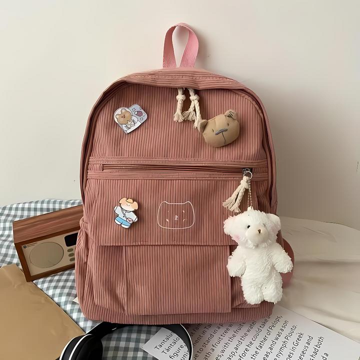Immagine prodotto Milkii Zaino per bambini in velluto, rosa