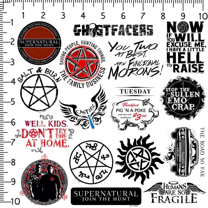 Produktbild Supernatural Sortierte Designs Aufkleber Deluxe 100erPack Vinyl