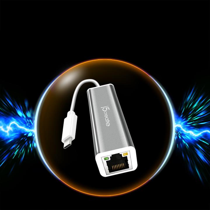 Image du produit j5Create USB-C Vers Gigabit Ethernet (USB-C, RJ45 (1x))