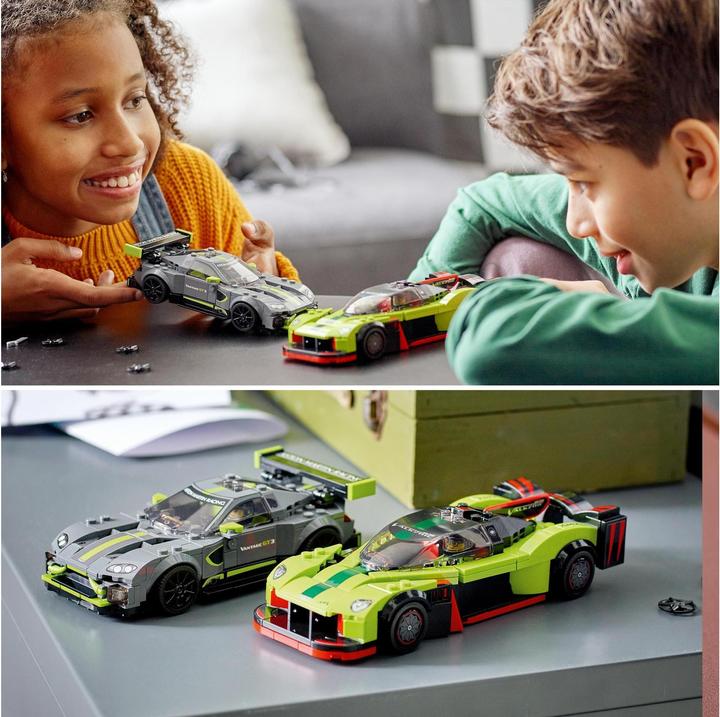 Productafbeelding LEGO Aston Martin Valkyrie AMR Pro & Aston Martin Vantage GT3 (76910, LEGO Snelheidskampioenen)