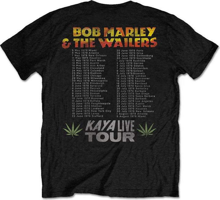 Actual product image Bob Marley Unisex Adult Kaya Tour Back Print T-Shirt (XXL)