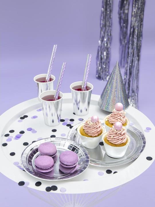 Produktbild Partydeco Silberne Teller Metallic (6 x)