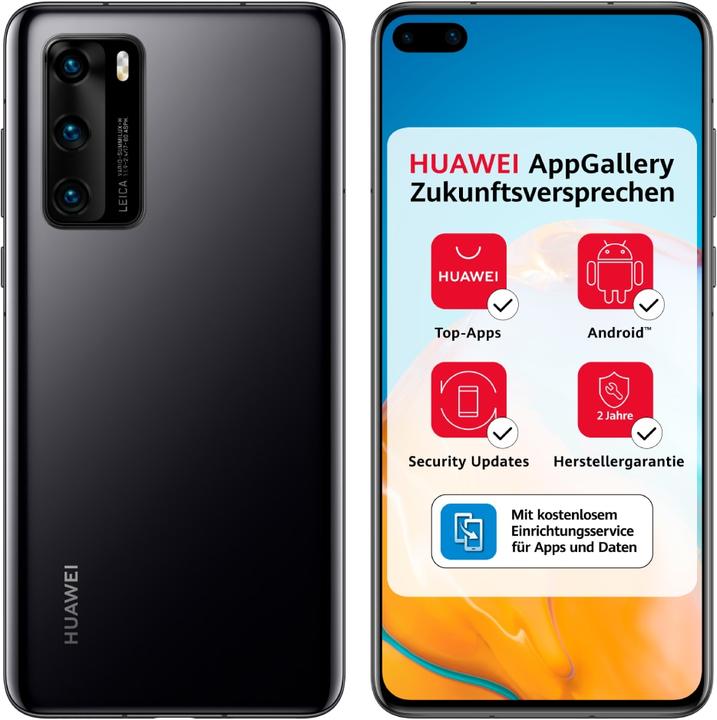 Image du produit Huawei P40 (128 Go, Noir, 6.10", Double SIM hybride + eSIM, 50 Mpx, 5G)
