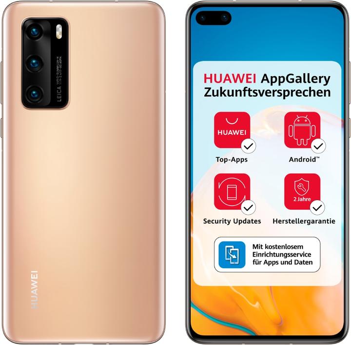 Actual product image Huawei P40 (128 GB, Blush Gold, 6.10", Hybrid Dual SIM + eSIM, 50 Mpx, 5G)