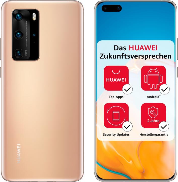 Produktbild Huawei P40 Pro (256 GB, Blush Gold, 6.58", Hybrid Dual SIM + eSIM, 50 Mpx, 5G)