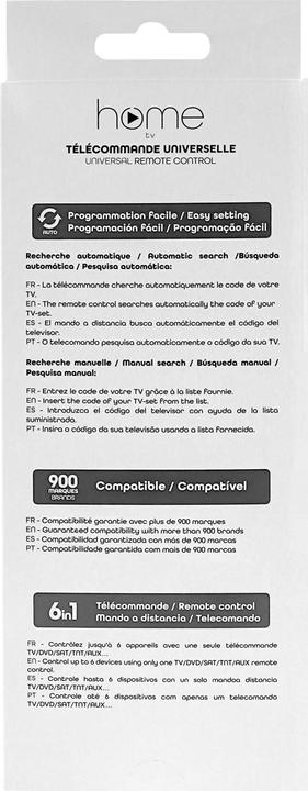 Actual product image T'nB Universal remote control 6 in 1 (Universal remote control, Infrared)