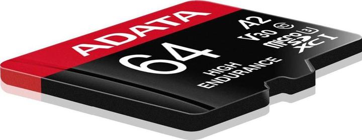 Actual product image Adata microSDXC card High Endurance 64 GB (64 GB, microSDXC, U3, UHS-I)