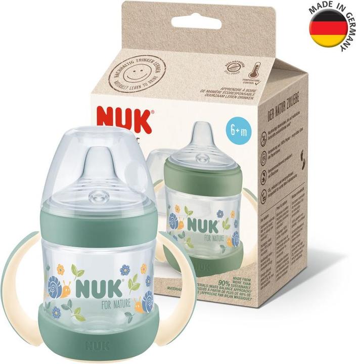 Produktbild NUK for Nature Trinklernflasche aus nachhaltigem Material*, extra breite und weiche Lippenauflage, m (150 ml)