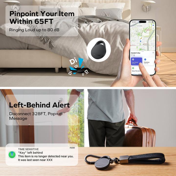 Actual product image Momax Pinpop key finder - Black (iOS)