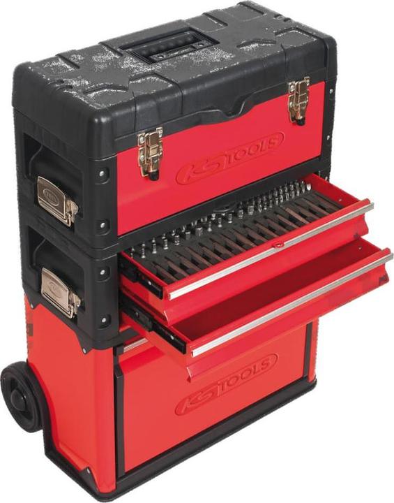 Productafbeelding KS Tools Mobiele gereedschapskist van kunststof plaatstaal, TF 75 kg, HxB 720x320 mm (1 x)