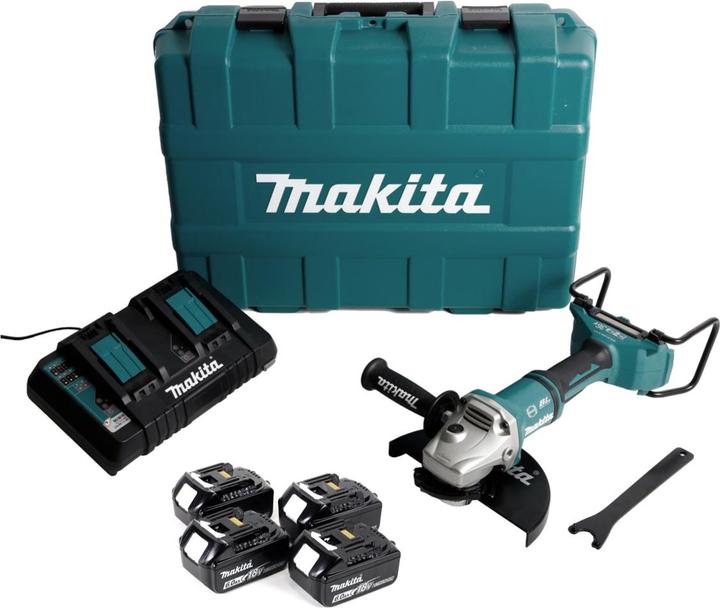 Produktbild Makita DGA 900 G4KX2 Akku Winkelschleifer 36V ( 2x18V ) 230mm Brushless + 4x Akku 6,0Ah + (230 mm)