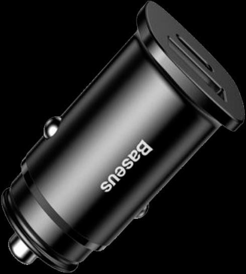 Image du produit Baseus Square metal A+A 30W Dual QC3.0 Quick Car Charger Noir