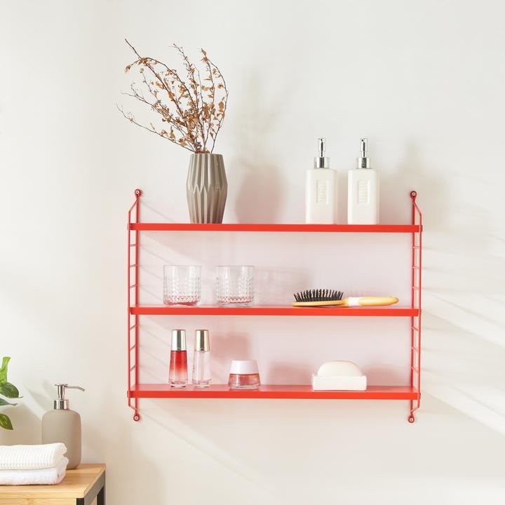 Image du produit En.Casa Étagère murale modulaire Strängnäs Lot de 2 Rouge