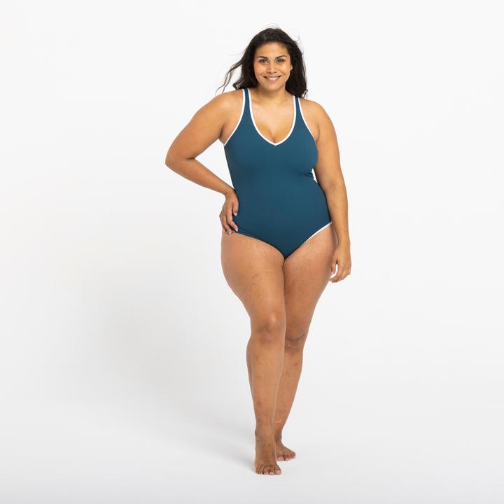 Produktbild Nabaiji Badeanzug Damen Virginia dunkelblau (XL)