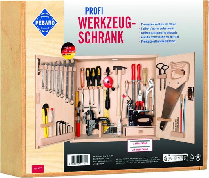 Actual product image Pebaro Kinder-Werkzeugschrank gross 43-tlg. (43 pieces)
