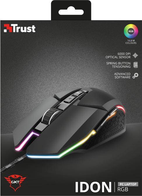 Produktbild Trust Gaming GXT 950 Idon Illuminated Gaming Maus, kabelgebunden (Kabelgebunden)