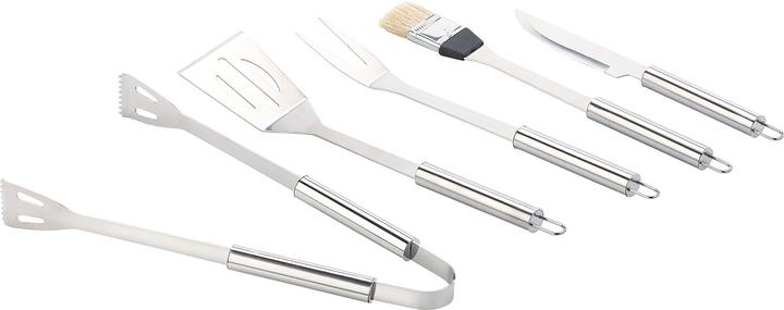 Image du produit Rosenstein & Söhne Couverts à barbecue en acier inoxydable dans un coffret en aluminium