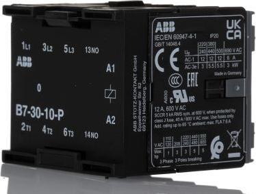 Actual product image ABB B7-30-10-P B Power contactor / 240 V coil, 3 -pole 3 NO contacts / 20 A, control unit