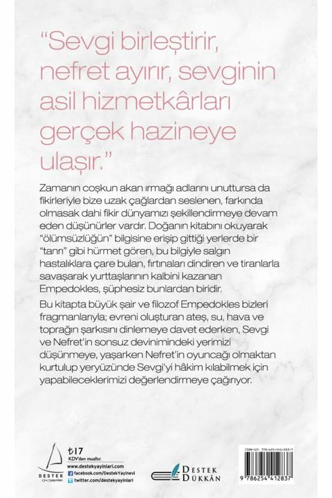 Image du produit Her Sey Sevgi ve Nefretten Dogar - Empedokles (Turc, Réhabilitation Kuldasli, 2021)
