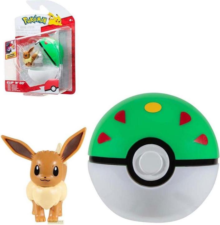 Image du produit Jazwares Pokémon Clip'n'Go Poké Balls Eevee #4 & Boule d'Amitié
