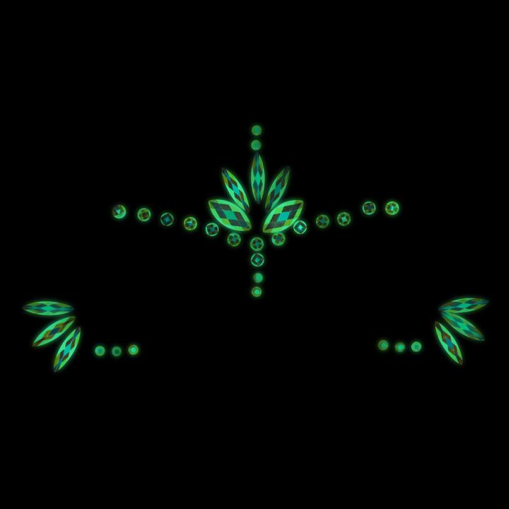 Actual product image Ouch! Body Jewelry Stickers - Face - Glow in the Dark