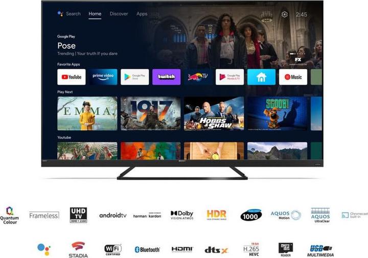 Image du produit Sharp 65EQ3EA (65", EQ3, QLED, 4K, 2022)