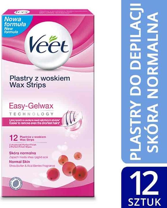 Immagine prodotto Veet strisce di cera depilatoria per pelle normale 12 pz. (12 x)