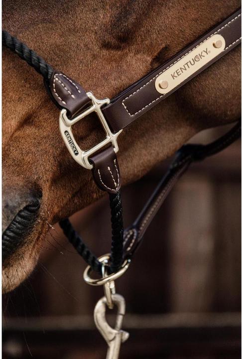 Actual product image Kentucky Horsewear Leather rope halter