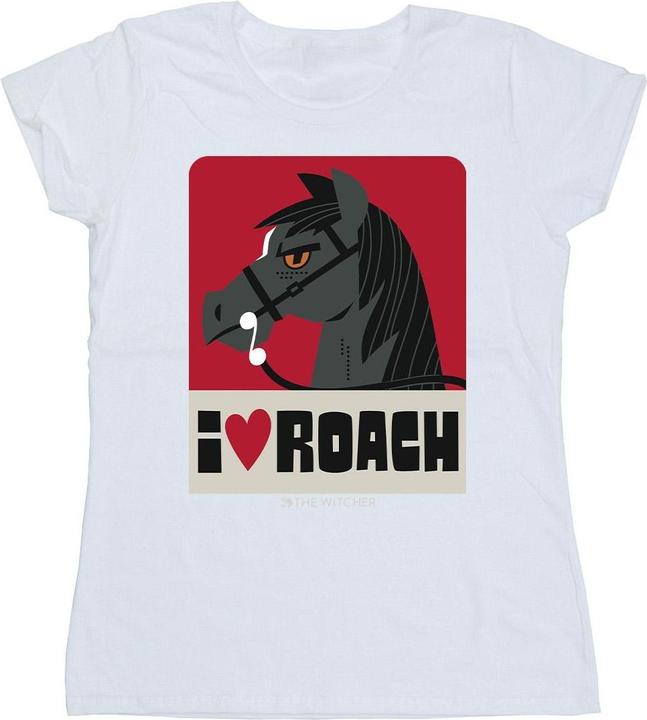 Actual product image Netflix Womens/Ladies The Witcher I Heart Roach Cotton T-Shirt (S)