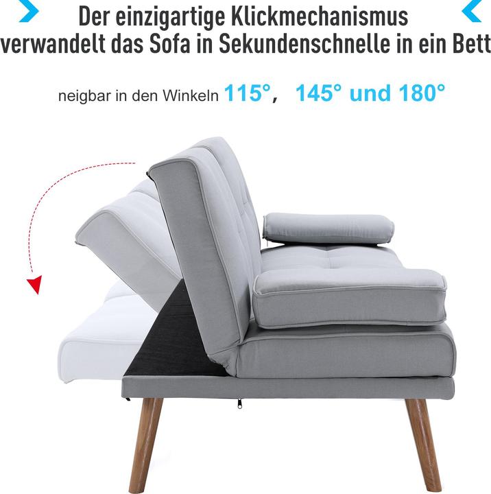 Produktbild Outsunny Schlafsofa (3-Sitzer, Sofabezug)