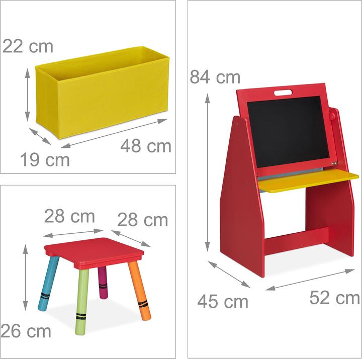 Actual product image Relaxdays Kids Art-Desk