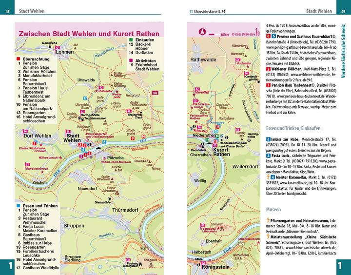 Produktbild Reiseführer Sächsische Schweiz mit Dresden (Deutsch, Detlef Krell, 2024)