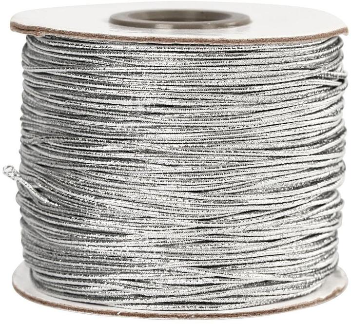 Produktbild Creativ Company Elastikschnur 1 mm Silber, 100 m