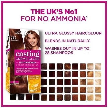 Actual product image L'Oréal Paris L'Oreal Paris Casting Creme Gloss Coloring cream no. 518 Nut Mochaccino 1op. (518)