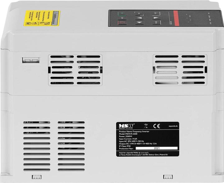Produktbild MSW Frequenzumrichter Frequenzumformer 5,5 kW / 7,5 PS 400 V 50-60 Hz LED