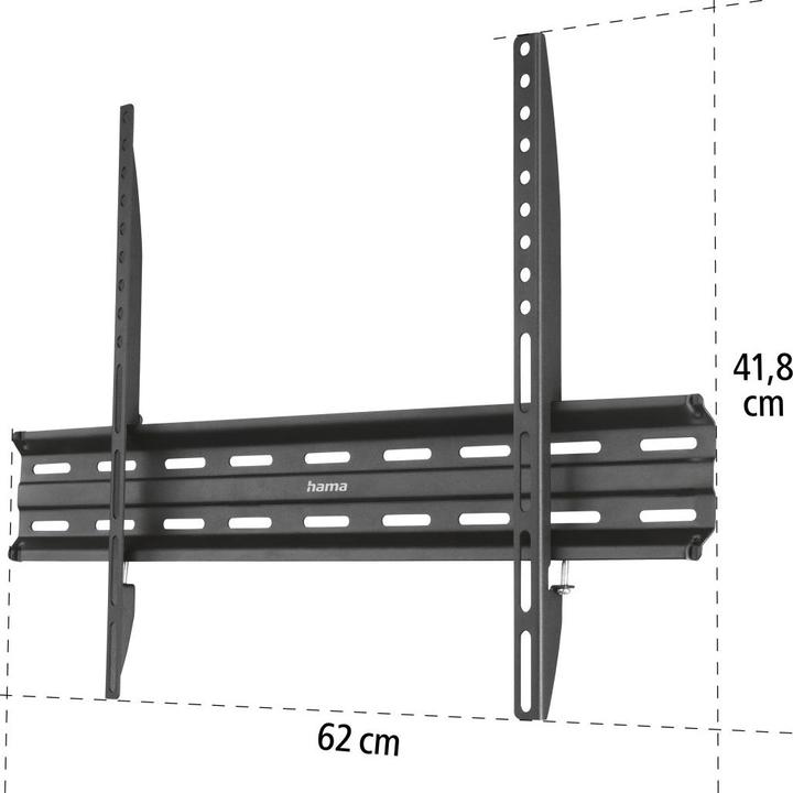 Actual product image Hama TV wall bracket, rigid, 191 cm (75") up to 40 kg, wall distance 2.3 cm (Wall, 75", 40 kg)